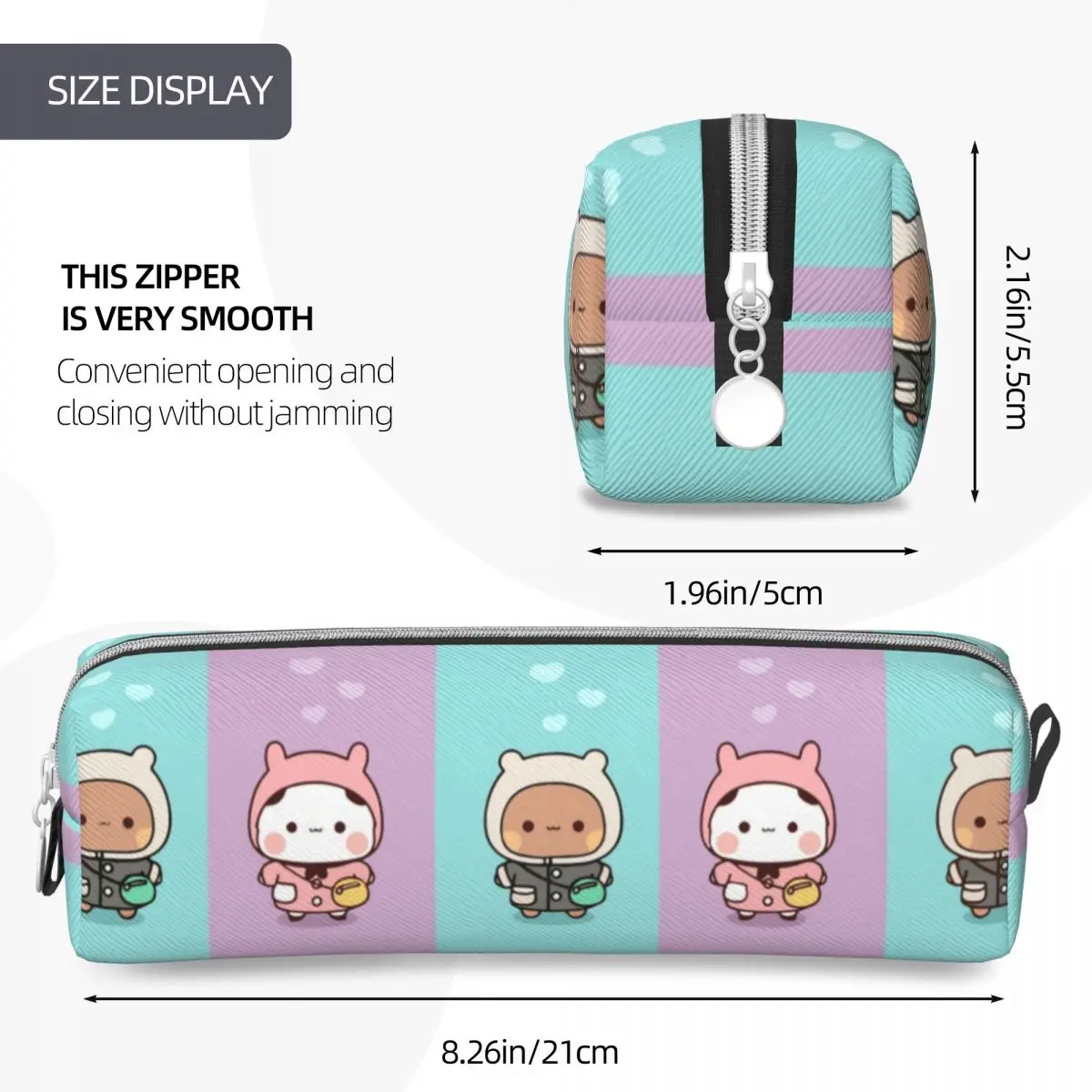 Пенал с рисунком медведя и панды ранцы для ручек милым мочи персика кота сумки