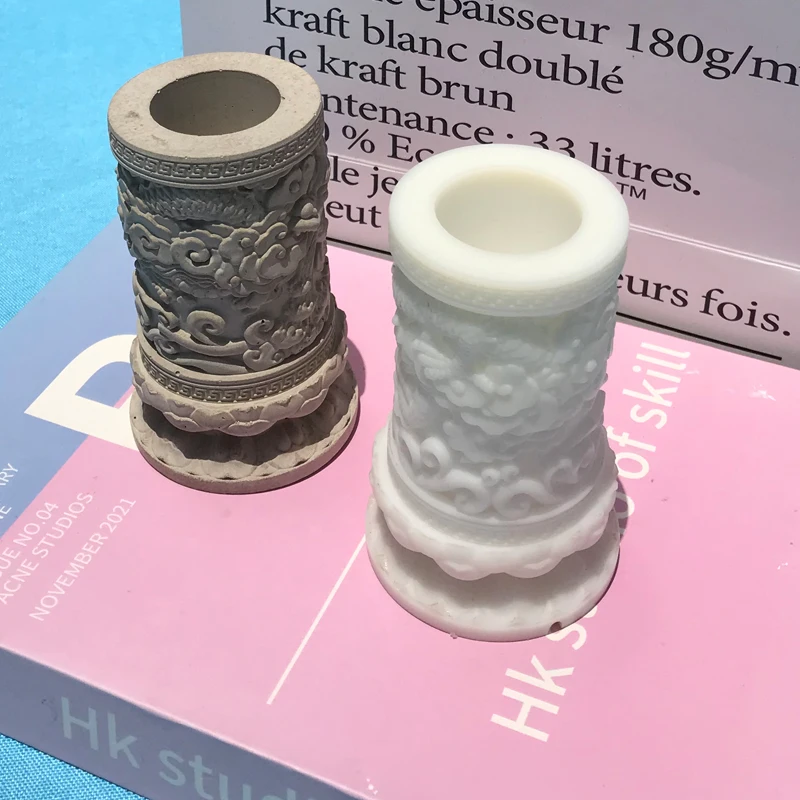 Подсвечник для свечей пластырь форма с рисунком дракона и феникса подсвечника