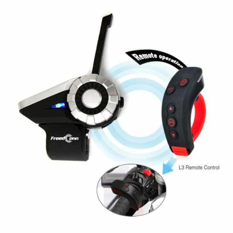 

Freedconn T-REX Motorcycle Bluetooth Intercom Helmet Headsets 1500M Riders Group Wireless Communicator FM +L3 Remote Control