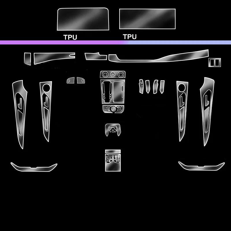 

TPU for HongQi HS5 HS7 H9 H5 Transparent Protect Film Car Interior Sticker Central Control Gear Door Air Dashboard Armrest Panel