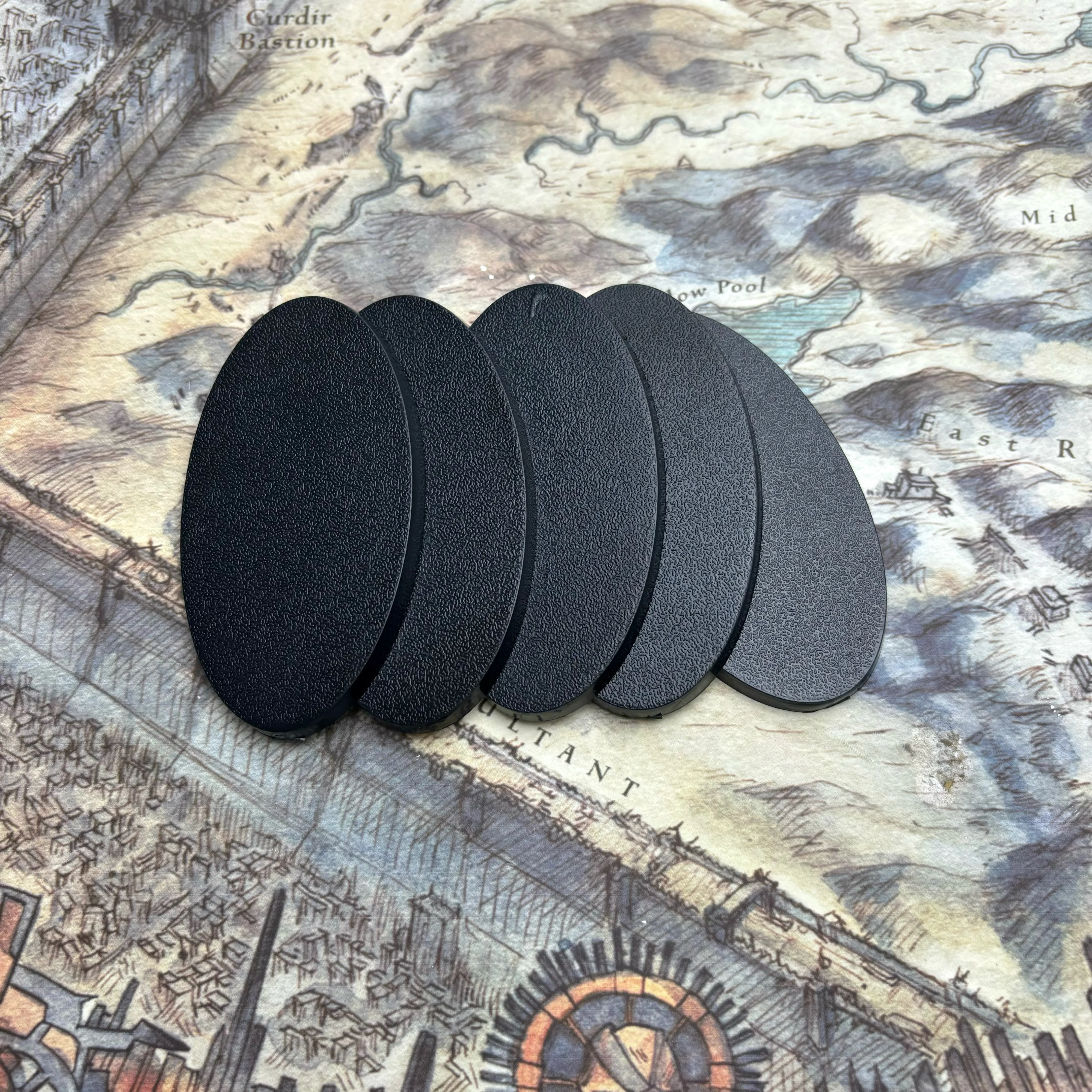 Овальная базовая модель 75x42 мм пластиковые основы для игр