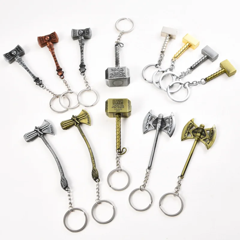 

Avengers Alliance 3 Infinity War Rocky Thor's Hammer Keychain Pendant Peripheral Creative Metal Key Chain