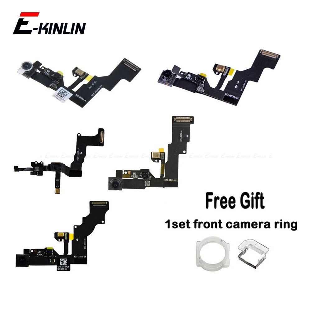 Front Camera Ring Holder For iPhone 5 5S SE 5C 6 6S Plus Front Facing Camera Lens Right Proximity Sensor Flex Cable