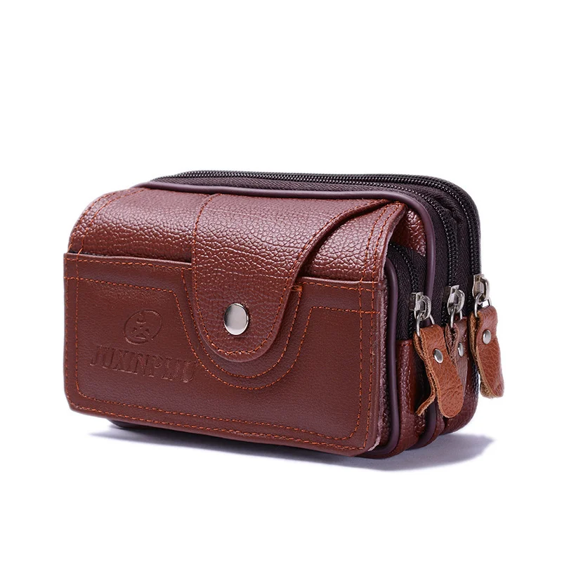 

Pu Vintage Waist Pack Multi-Function Phone Coin Waist Bag Vintage Unisex The Belt Outdoor Small Wallet Men Massenger Bag for Men