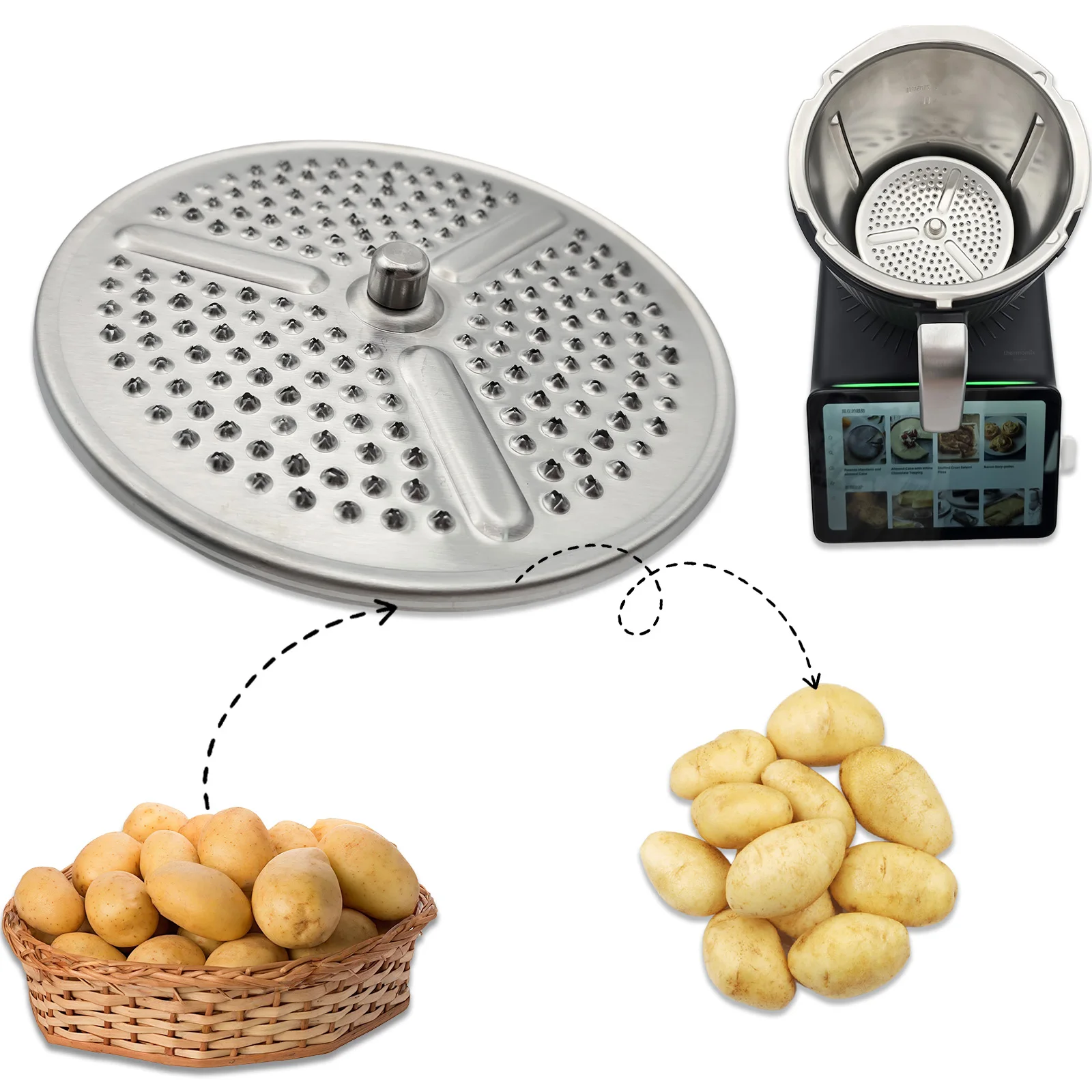 

Овощечистка из нержавеющей стали для Vorwerk Thermomix TM7, TM6, TM5