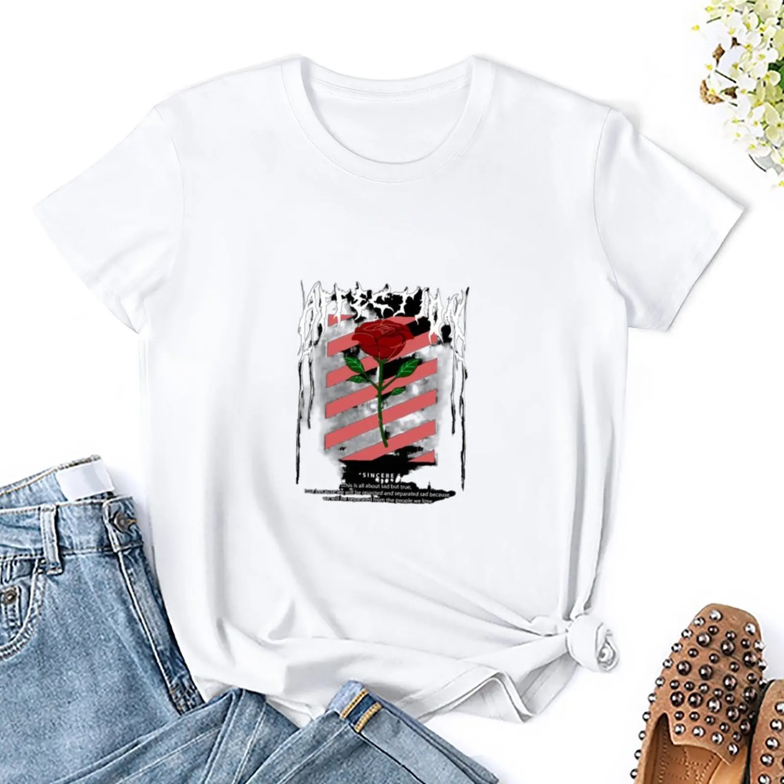 

Модная повседневная женская футболка с принтом на весну/лето, с коротким рукавом, большие размеры, из хлопка, на заказ, 2023