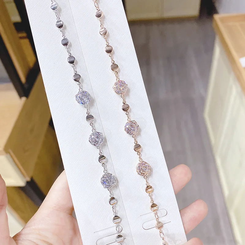 

Wholesale Korean Style Rhinestone Plated Rose Gold Simple Fashion Bracelet Girls Exquisite Gift