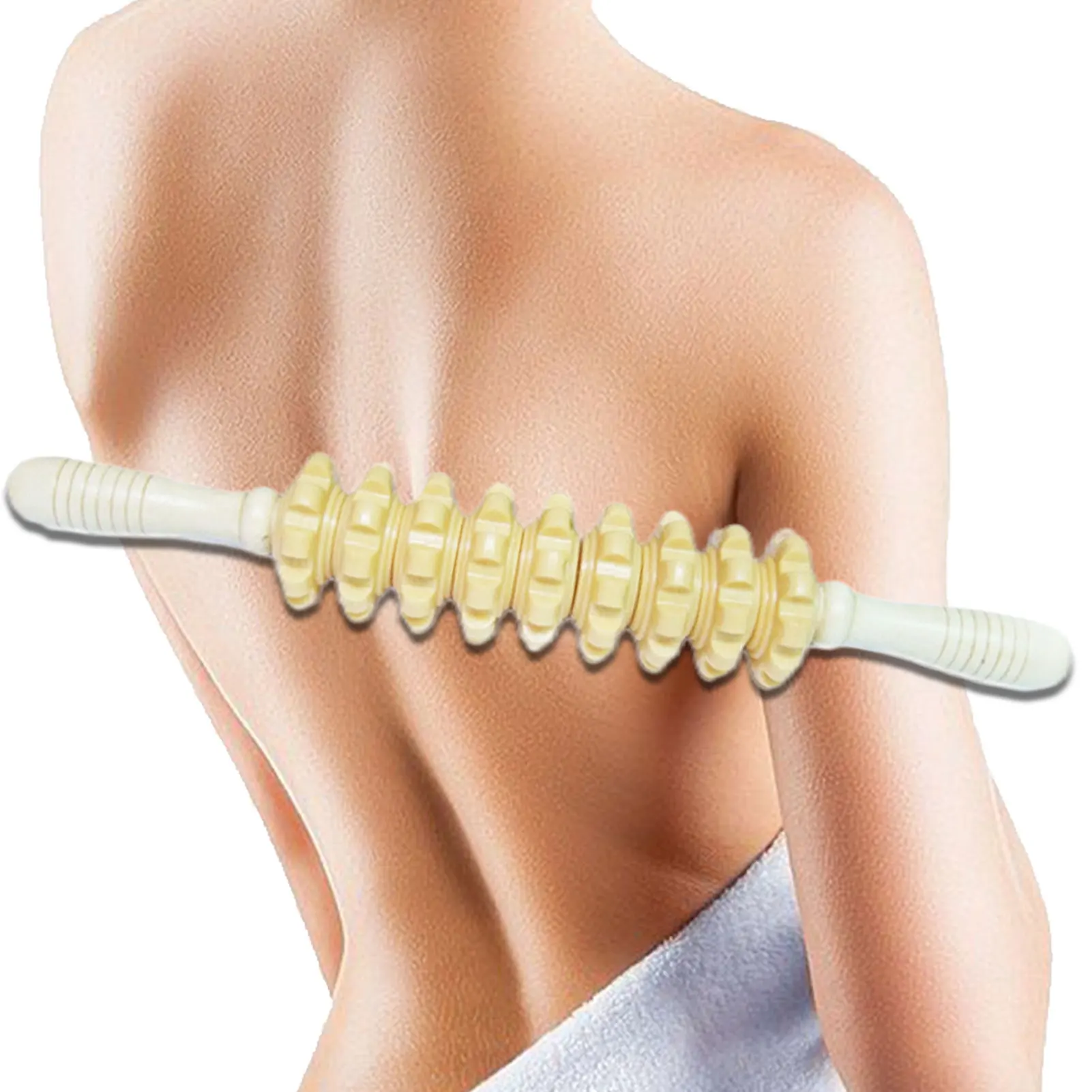 

Wood Therapy Roller Massage Tools Wood Sturdy Massager Handheld Roller Professional Sturdy Lymphatics Drainage Straight Roller