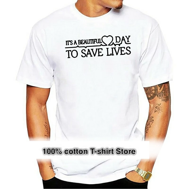 

Женская футболка с надписью «It's A Beautiful Day To Save Lives Tumblr»