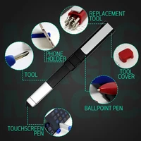 8 in1 multifunctional screwdriver tool pen plastic capacitive touch screen pen mobile phone dial needle portable bracket tools
