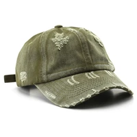 2022 spring and autumn fashion worn denim cap summer outdoor leisure visor hat trend hole baseball caps hip hop sport hats
