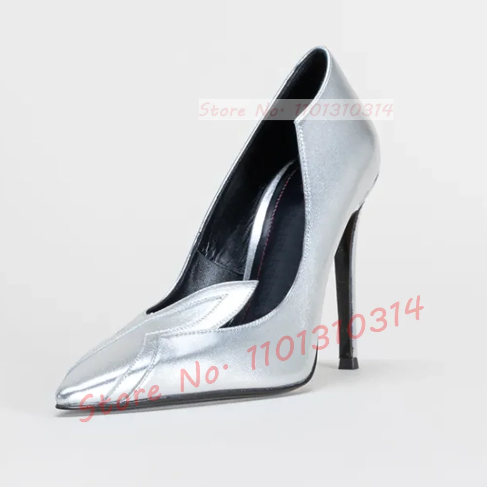 Туфли-лодочки женские с острым носком элегантные Гладкие кожаные туфли на