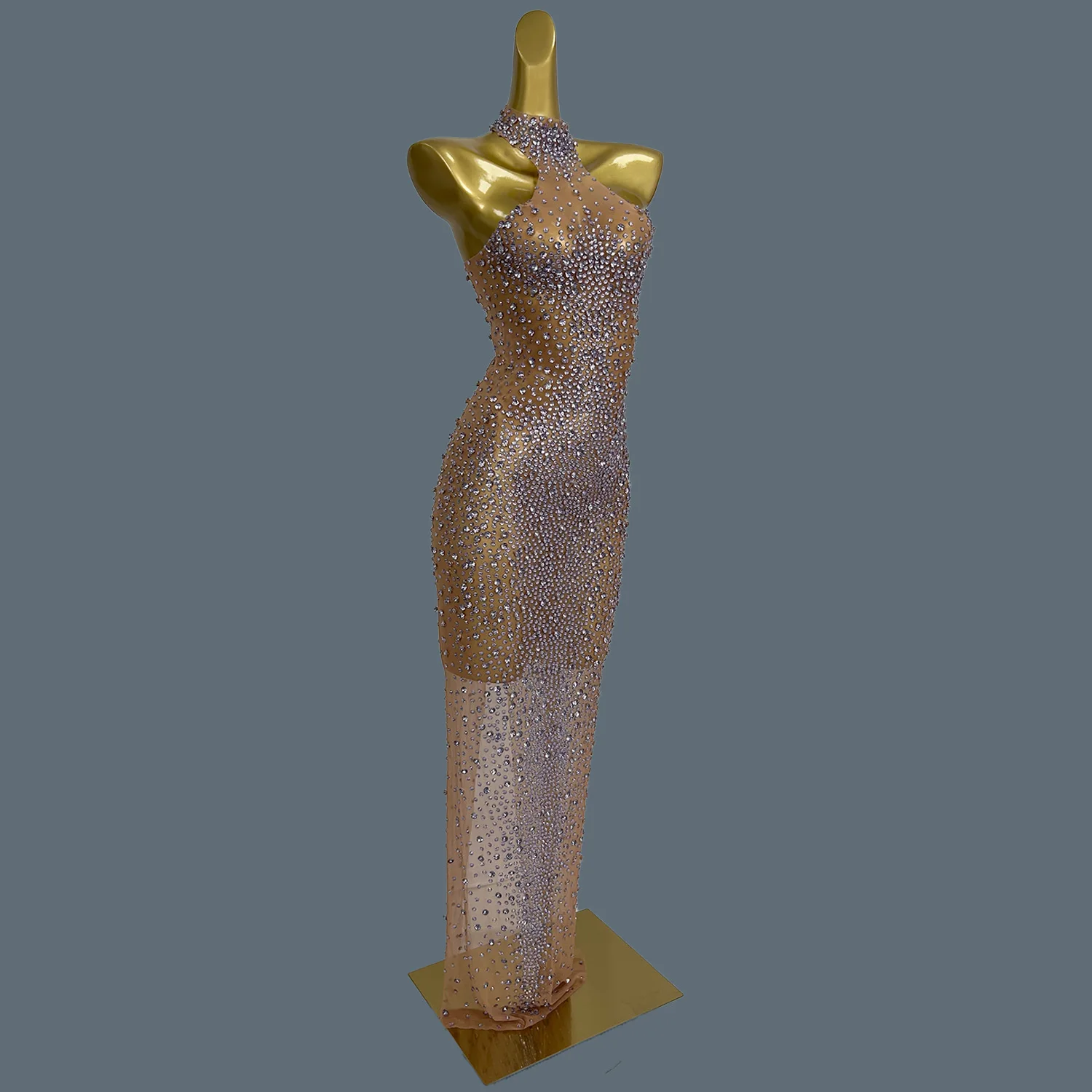 Новое роскошное блестящее бальное платье со стразами для женщин сексуальное