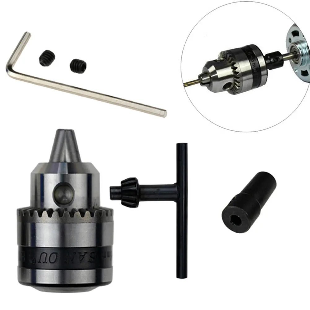 

B12 Drill Chuck With Wrench Clamping Range 1.5-10mm CNC Machine Convert Adapter For Drill With Adapter Key Wrench Power Tool