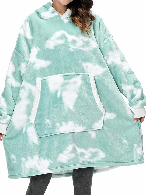 Women Oversized Hoodie Sweatshirt Winter Fleece Giant Wearable Blanket With Sleeves Hoodies Women Pullover Moletom Feminino 3