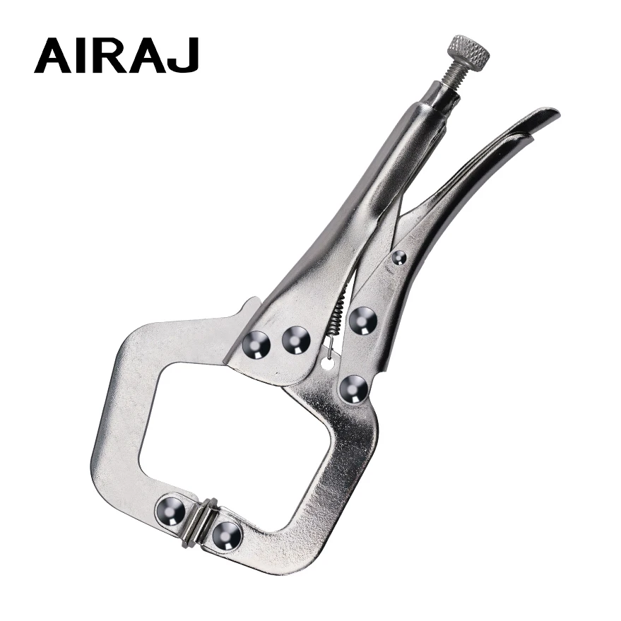 

AIRAJ Welding Tools Carbon Steel Pliers Industry Round Mouth Vise High Torque Fixed Clamping Hand Tools Locking Pliers