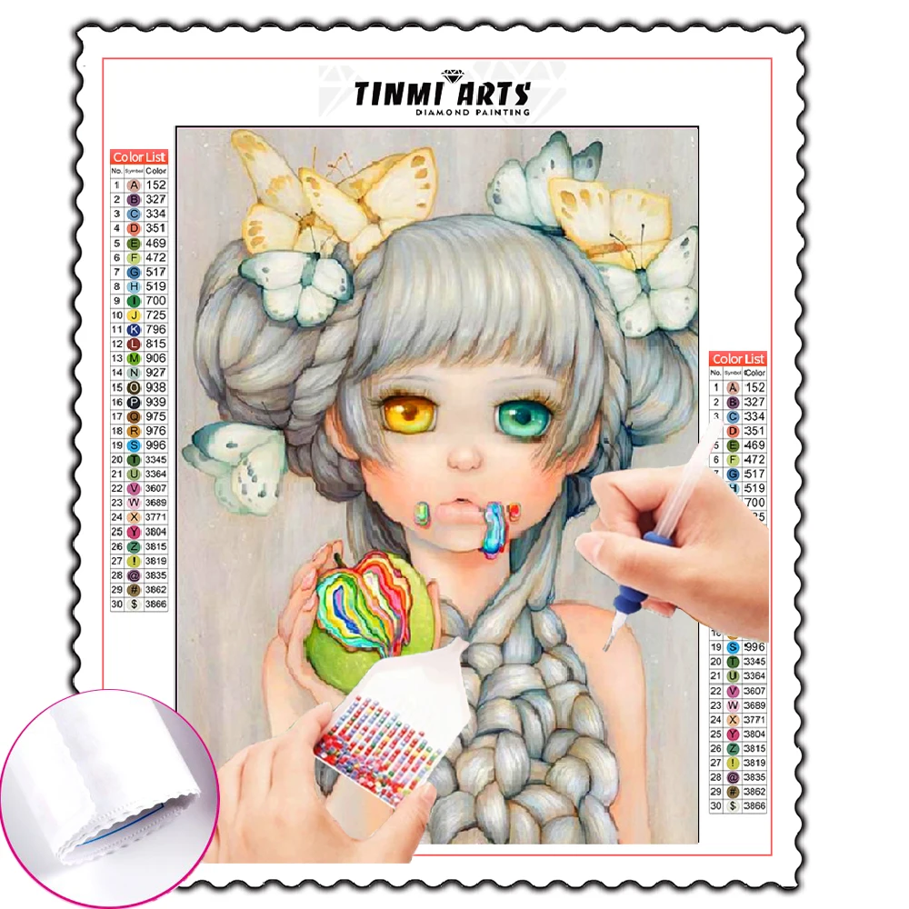 

5D Diy Diamond Painting Gril Cross Stitch Kit Full Drill Embroidery Mosaic Art Picture of Rhinestones Home Decor