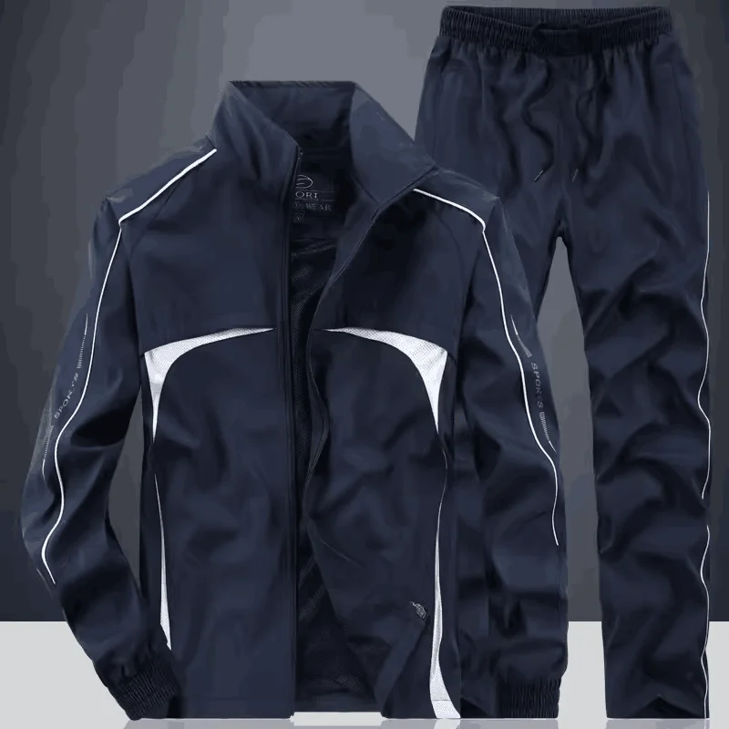 Мужской повседневный спортивный костюм с длинным рукавом Беговая куртка на