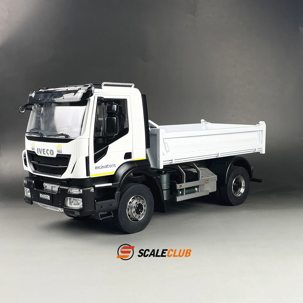 

Scaleclub Model 1/14 For Iveco Hydraulic Dump Truck 4×4 RTR With Paint To Play For Tamiya Rc Truck Trailer Tipper For Lxy Lesu