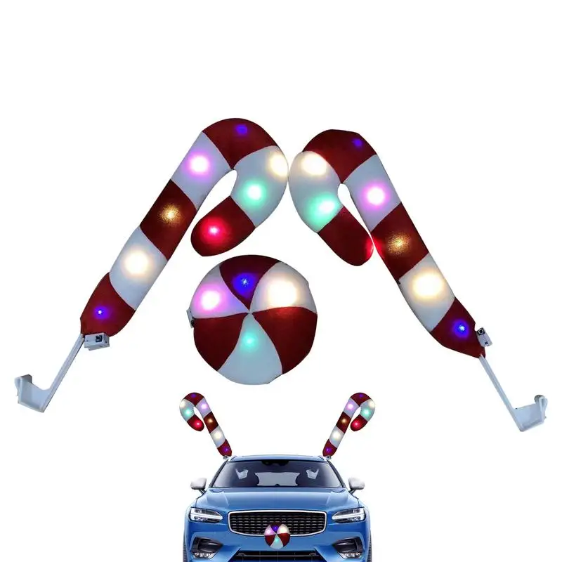 

Christmas Reindeer Antlers Car Kit Led Lights Reindeer Antlers And Nose Car Kit Vehicle Christmas Car Decor Kit Reindeer Car Kit