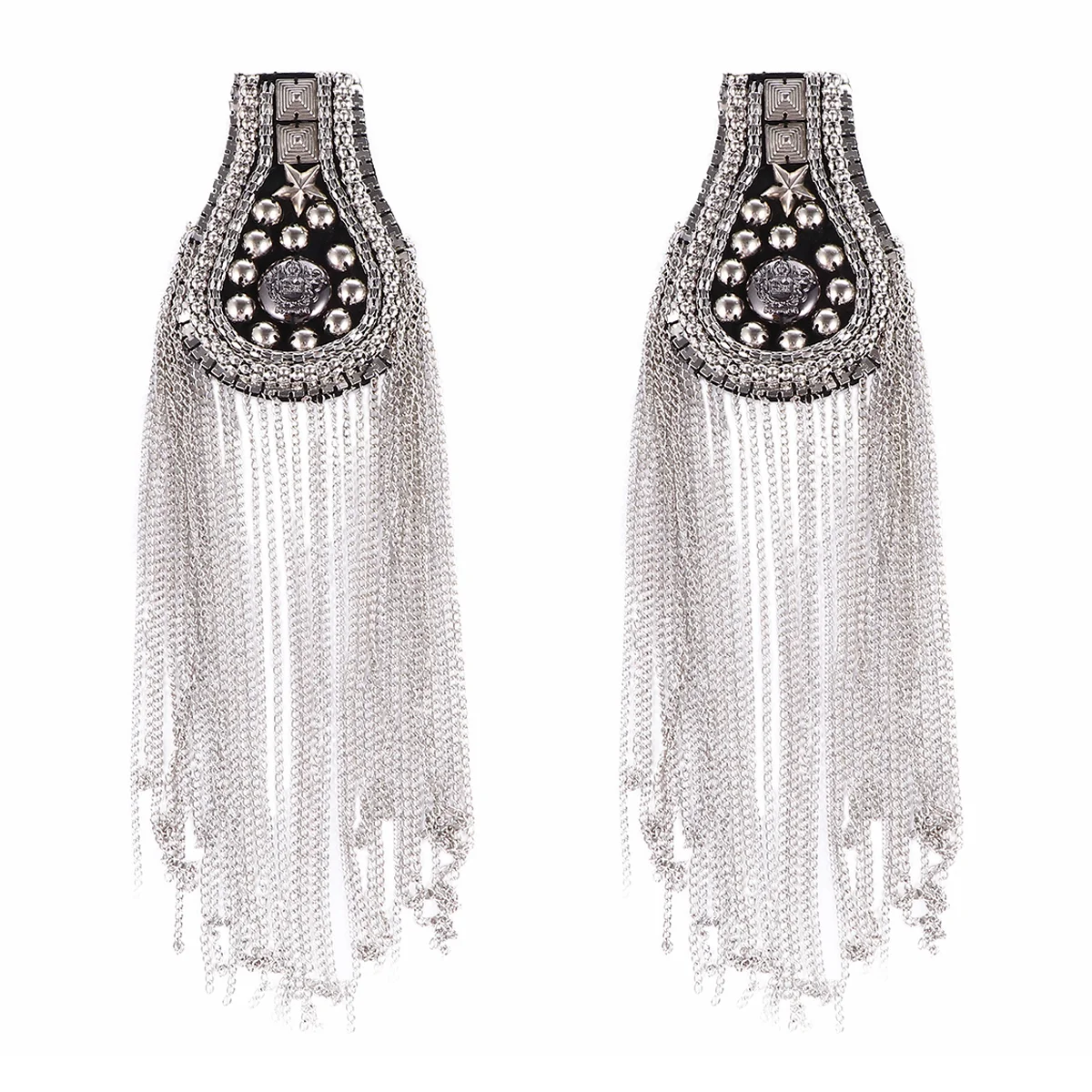 

2PCS Tassel Epaulet Shoulder Epaulets Shoulder Fringe Epaulet Shoes Hat Decor