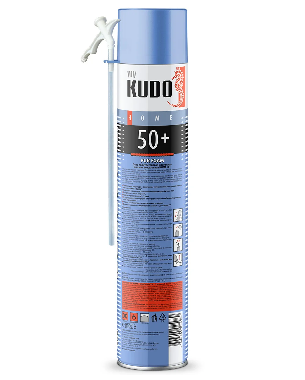 Монтажная пена бытовая всесезонная KUDO HOME 50+ 1л KUPH10U50+ |