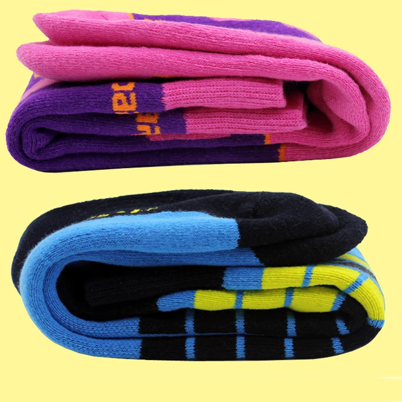 Professional Ski Socks Kids Thermal Breathable Cotton Socks Winter Sports Snowboarding Running Climbing Riding Socks Girls Women