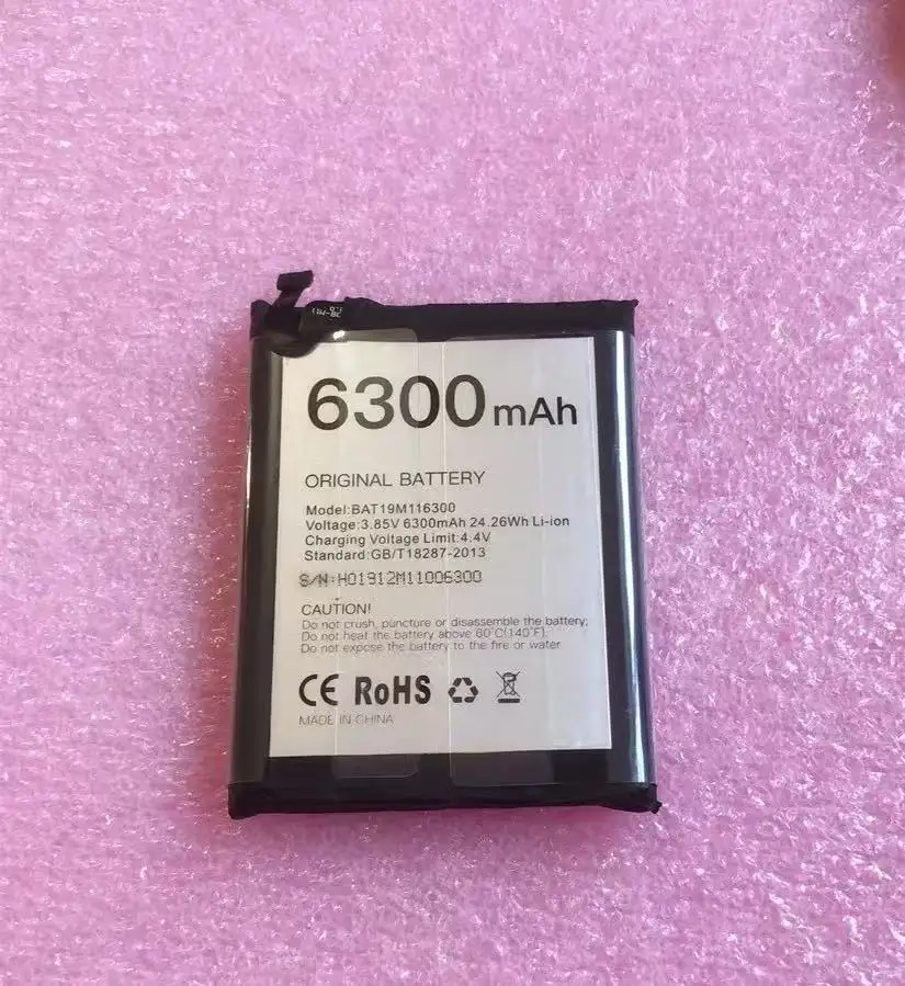 новый для Doogee S68 pro BAT19M 116300   аккумулятор мобильного телефона 6300 мАч (art.: 3920cd44ed5e2) - 3920cd44ed5e2