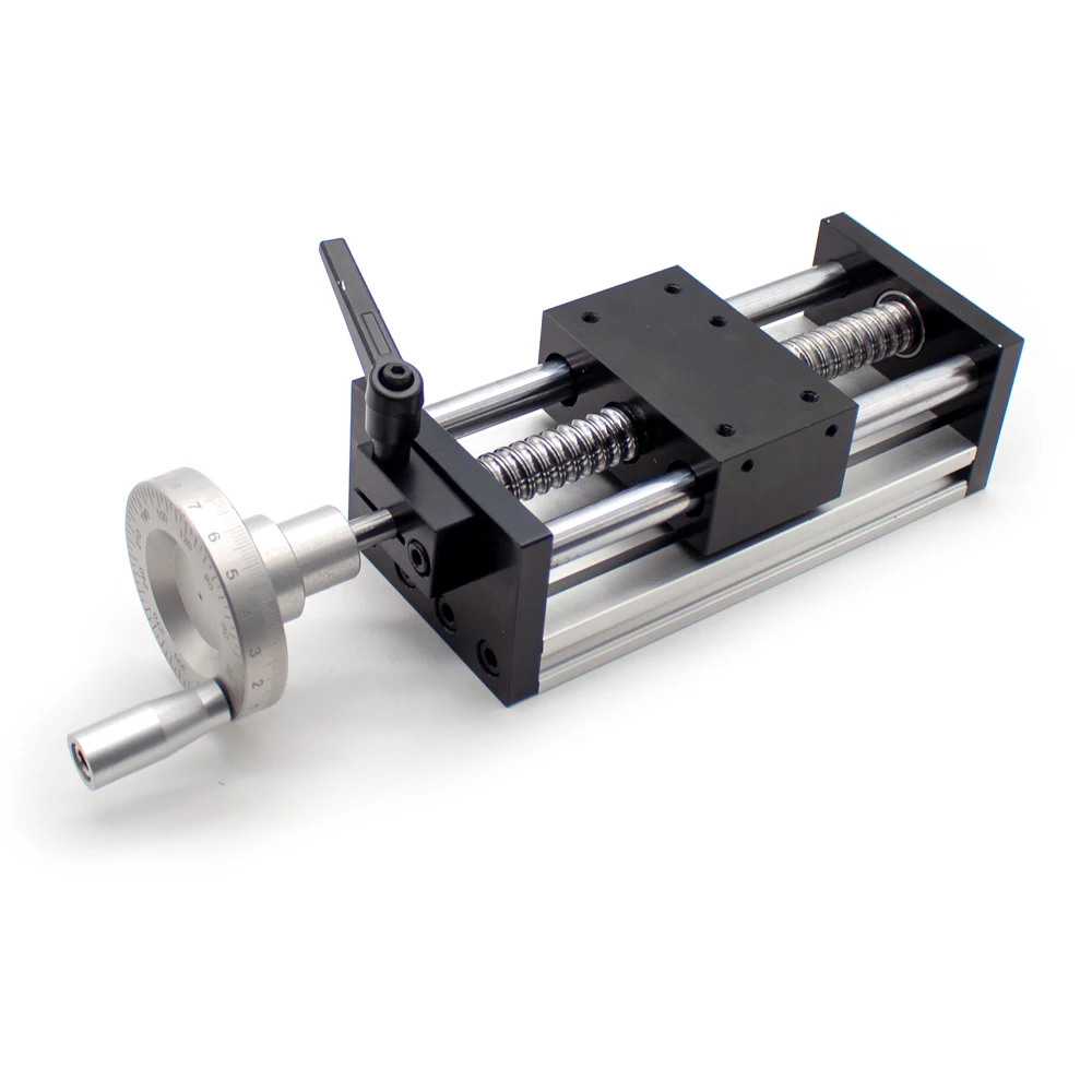 

Линейный направляющий ролик с шариковыми винтами, направляющий стол, модуль движения, ручной перемещение, слайд-ход 100 мм с точной лазерной шкалой, маховик