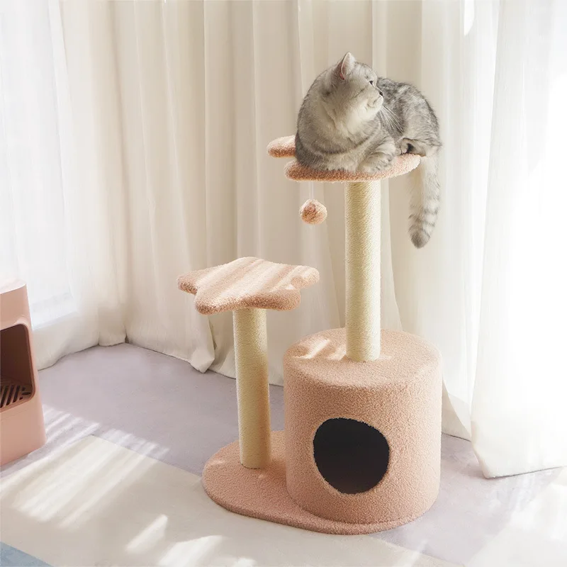 

Cat Villa Cat Climbing Frame Cat Nest Cat Tree Integrated Sisal Cat Grasping Column Small Cat Toy with Platform Cat Furniture