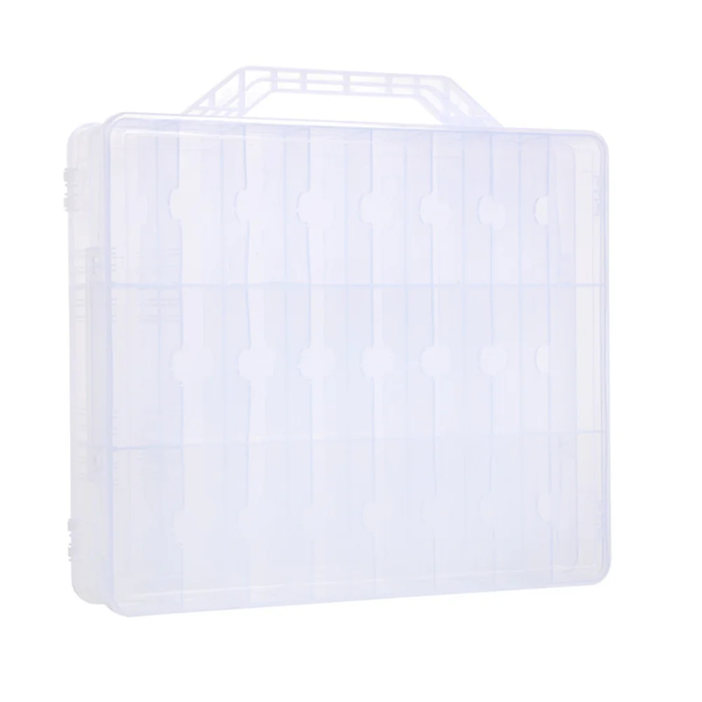 

Universal Clear Nail Polish Organizer Holder Case for 48 Bottles Adjustable Dividers (Transparent)
