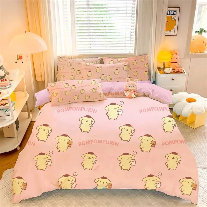 Sanrio Kawaii Pom Purin пододеяльник аниме спальня Съемная мягкая защита от грязи чашка