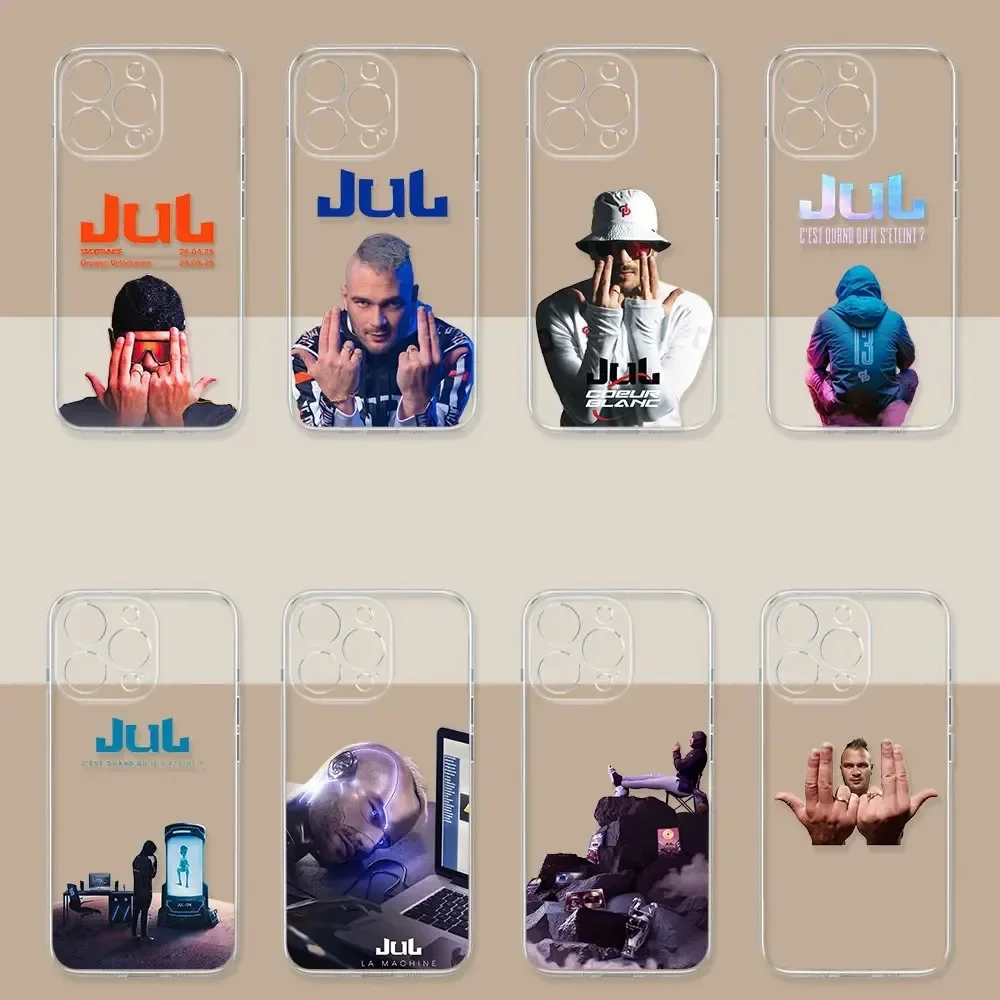 Чехол для телефона Французский Jul Рэпер iPhone 11 12 13 14 15 16 Pro Max Mini Plus X XS XR прозрачный