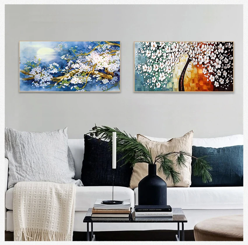 

and Prints Scandinavian Wall Art Picture for Living Room Cuadros Decor Abstract Tree Sunset Wave Oil Painting on Canvas Poster