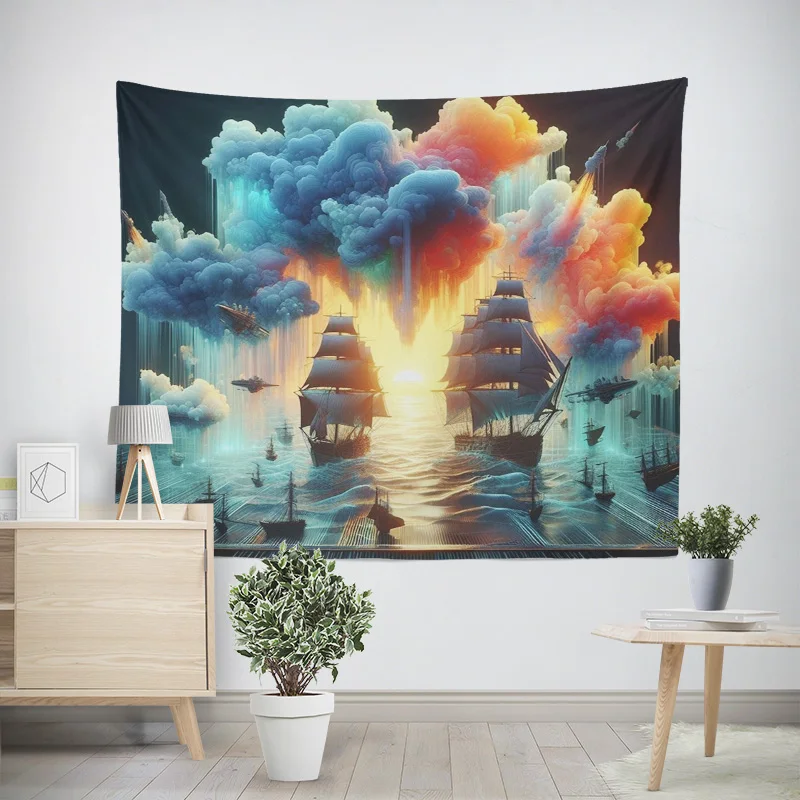 Психоделический гобелен 100% полиэстер