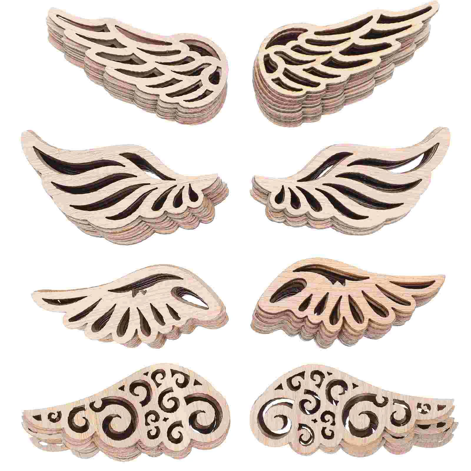 

80PCS Diy Blank Painting Wood Shapes Diy Wood Embellishments
