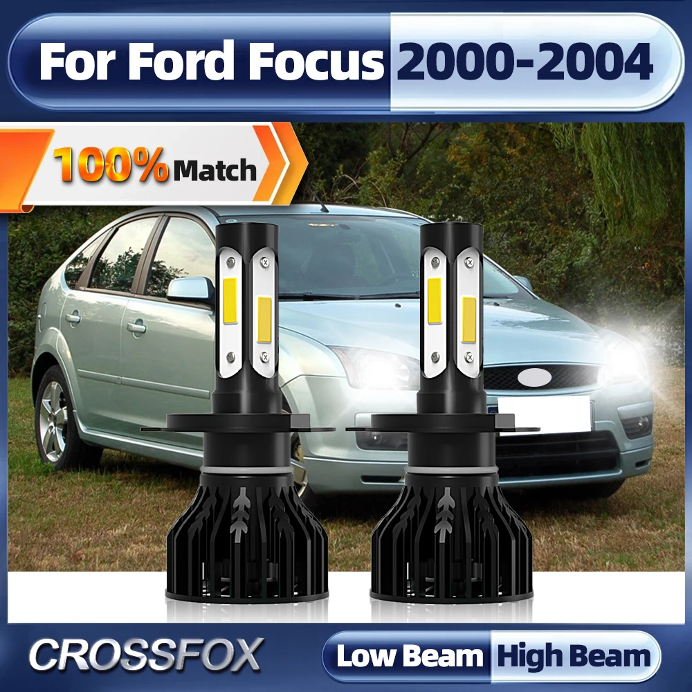 

20000LM светодиодный Canbus H4 Turbo светодиодный лампы для фар 120 Вт 6000 К авто лампы Plug And Play для Ford Focus 2000 2001 2002 2003 2004