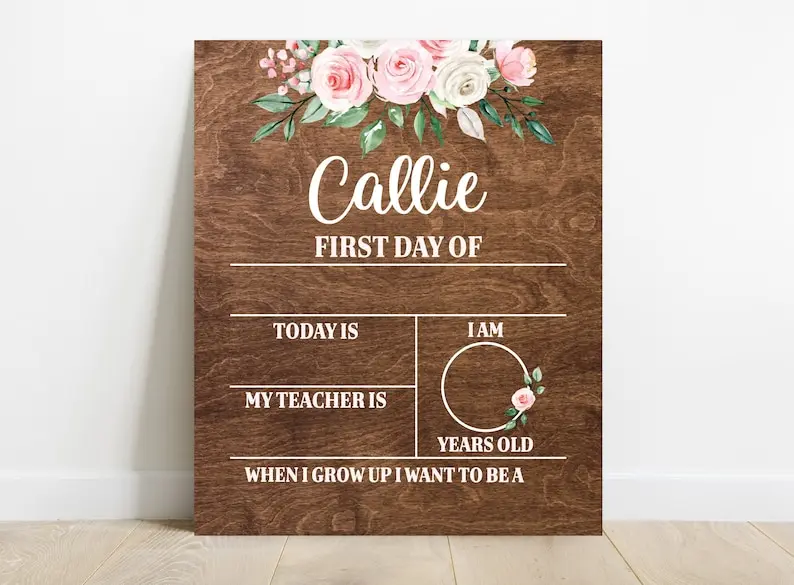 

First Day Of School Sign, Back to School Sign, Reusable School Sign, School Photo Prop, Last Day Of School, Grade Picture