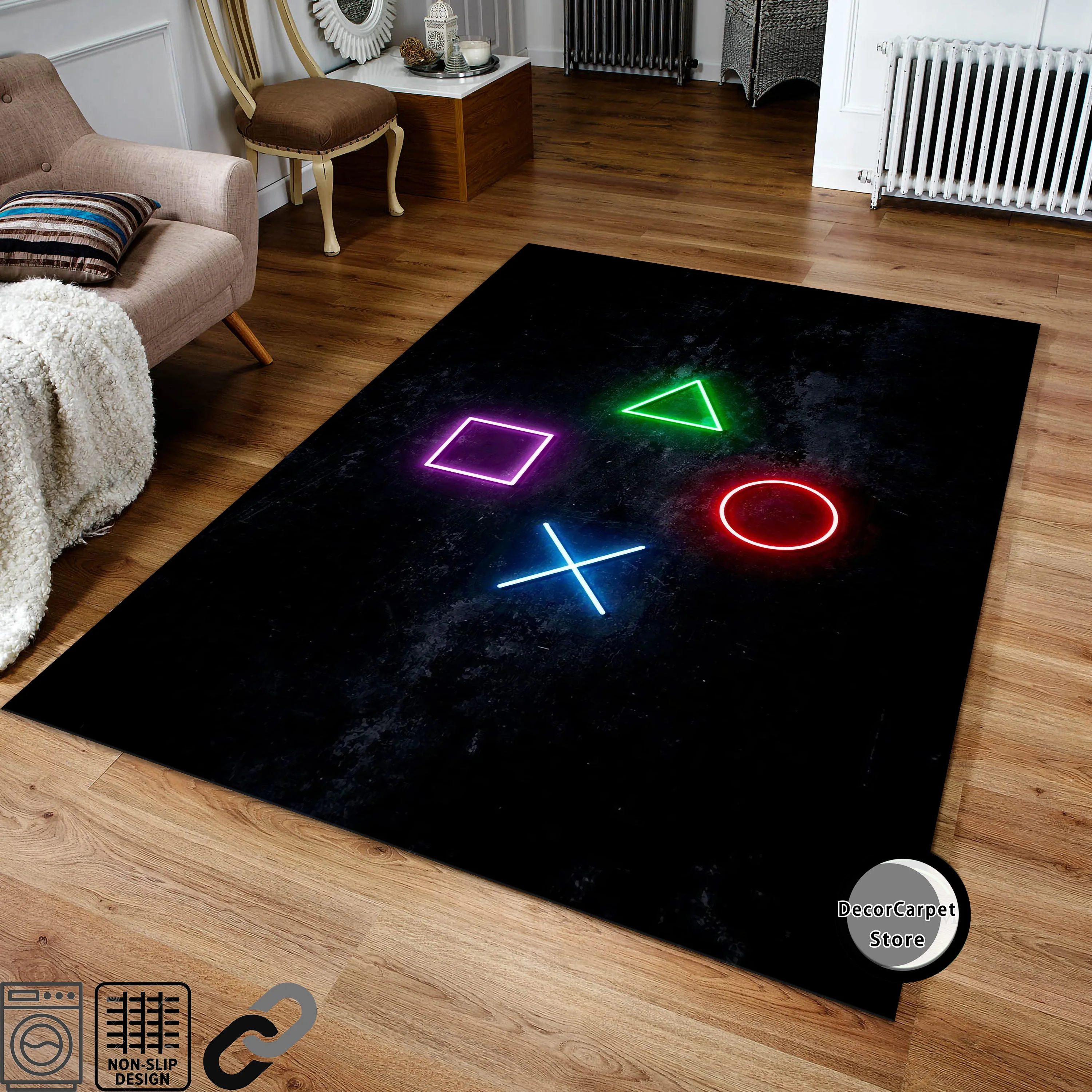 

Pattern Rug Game Rug For Living Room Bedroom Non-slip Awesome Rug Game Room Rug Home Decor Rug Area Rug Kids Room Decore 20 size