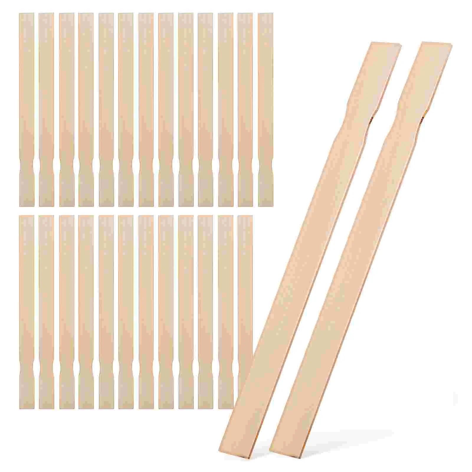 

25 Pcs Wood Strips DIY Handmade Materials Stir Sticks Stirring Rod Bar Paint Stirrer Wooden Crafts