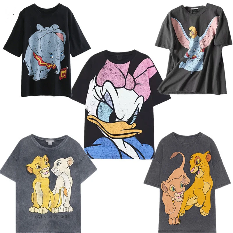 

Хлопковая футболка с круглым вырезом и принтом Микки-Мауса