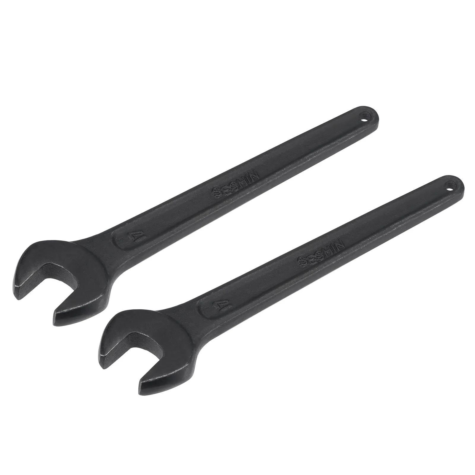 

Uxcell 17mm Open End Spanner, Carbon Steel Single Head Wrench Hand Tool 2 Pcs