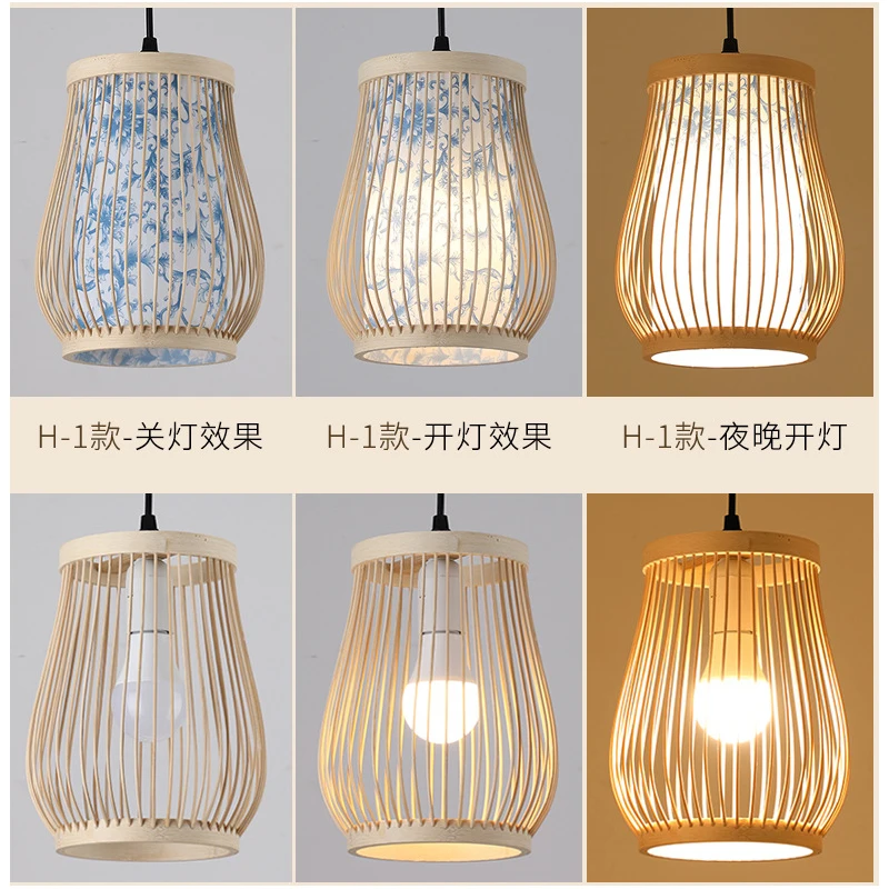 

ZK50 Chandelier Bamboo Art Lamp Handwoven Bamboo Art Decorative Chandelier Bedroom Kitchen Dining Room Decorative Chandelier