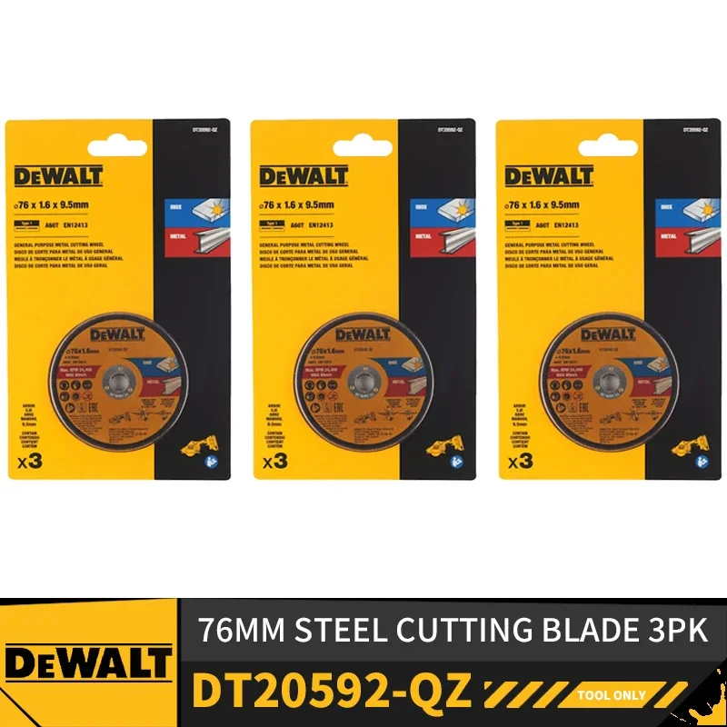 

Лезвие из нескольких материалов DEWALT DT20590 76 мм, Алмазное лезвие DT20591 76 мм, Алмазное лезвие DT20592 76 мм, стальное режущее лезвие 3PK для DCS438
