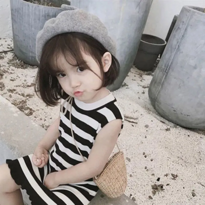 

New Girls Summer Sleeveless Tops Breathable Fashion Dress Sweet Daily Homewear Clothes Children'S Clothing Baby Kids Clothes
