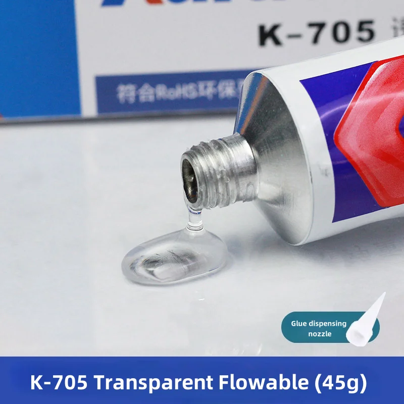 Оптовая продажа, 5 шт., силиконовый клей Kafuter K-705, прозрачный водонепроницаемый электрический клей-герметик для RTV (art.: 3920d08f2ae07) - 3920d08f2ae07