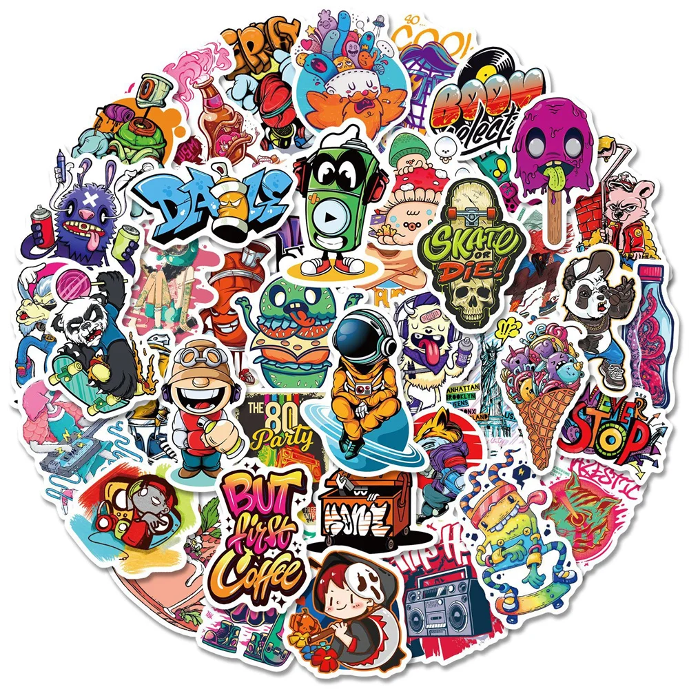 

10/30/50 шт., водонепроницаемые наклейки в виде граффити