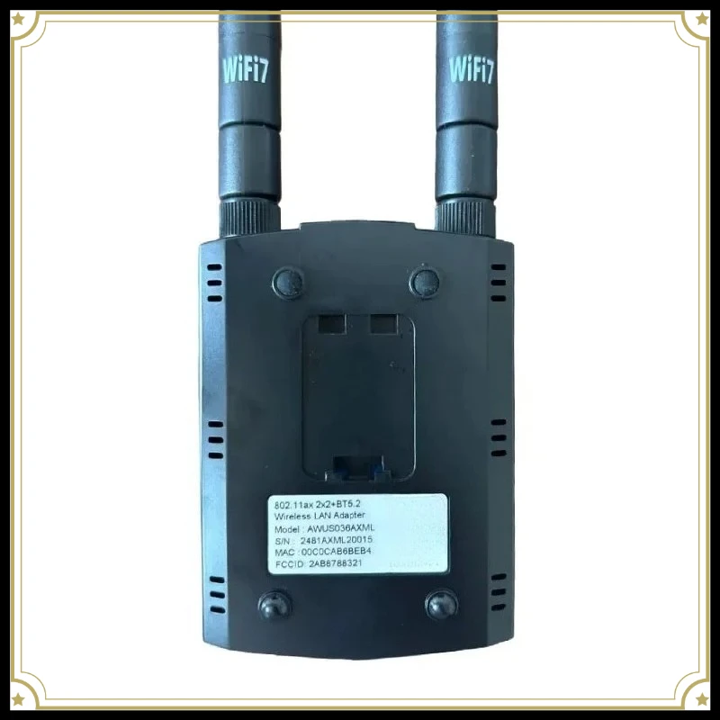 Фото Трехдиапазонная беспроводная карта Wi-Fi 6e, адаптер Wi-Fi, поддерживающий системы Windows/Kali Linux, Alfa Awus036axml №1