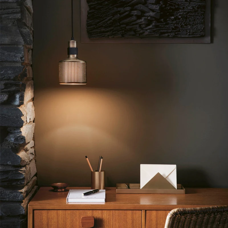 

Постмодернизированная люстра, в нордическом минималистическом стиле, для гостиной, полностью медные лампы, креативная дизайнерская лампа для кабинета, кровать для спальни