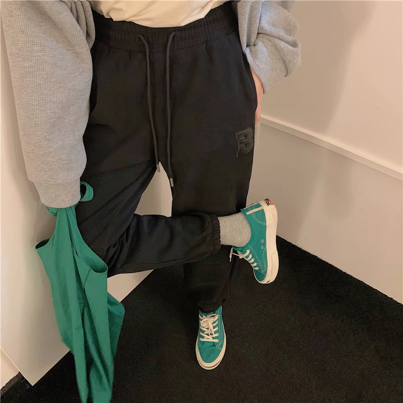 Штаны спортивные женские флисовые теплые мешковатые винтажные Осень-зима |